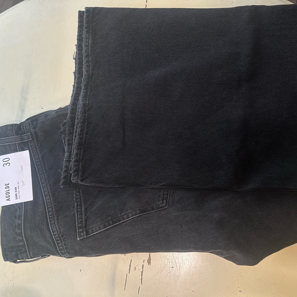Agolde Dame Black Wide-Leg Jeans - Picture 6 of 8